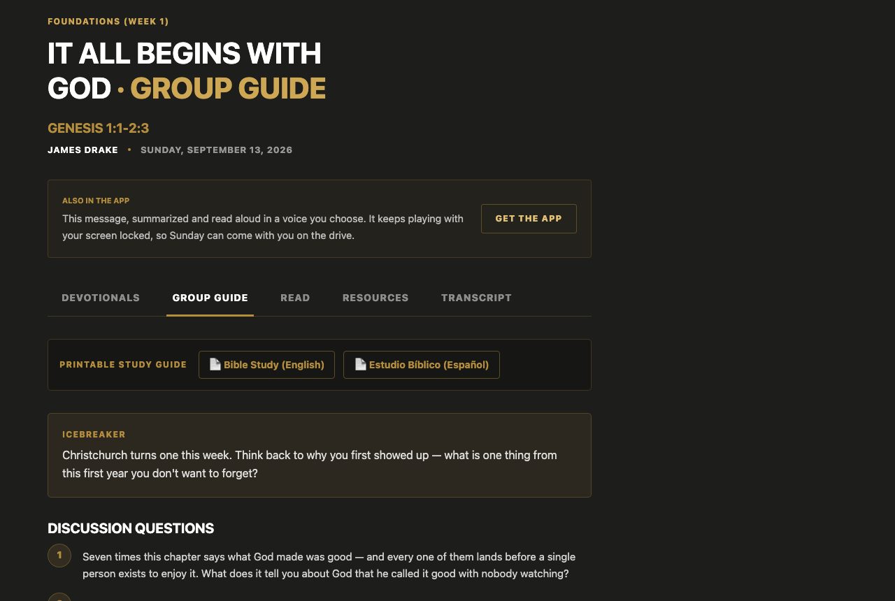 Small-group questions
